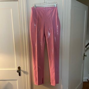 Alex perry pink James high waist vinyl pants